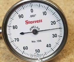 Starrett No. 196 dial indicator set MINT