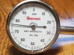 Starrett No. 196 dial indicator set MINT