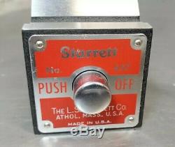 Starrett No. 196 dial indicator set with a Starrett No. 657AA magnetic base