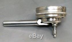 Starrett No. 196 dial indicator with a Flexbar arm and a magnetic base