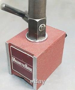 Starrett No. 196 dial indicator with a Kanetsu magnetic base with flexible post