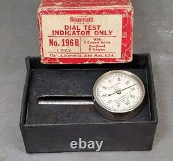 Starrett No. 196 dial indicator with a Lufkin Miti-Mite magnetic base USA made