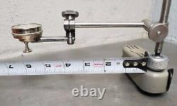 Starrett No. 196 dial indicator with a Lufkin Miti-Mite magnetic base USA made