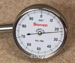 Starrett No. 196 indicator set Made in U. S. A. MINT