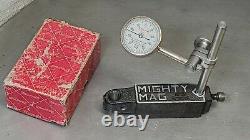 Starrett No. 196 indicator with a Mighty Mag magnetic base
