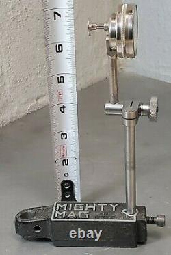 Starrett No. 196 indicator with a Mighty Mag magnetic base