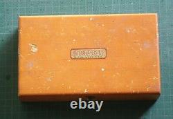 Starrett No. 196A Dial Test Indicator with Attachments Wood Case Machinist Tool