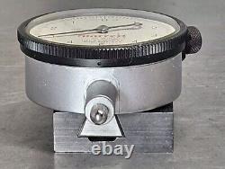 Starrett No. 25-111 dial indicator with No. 674-2 adjustable mounting bracket