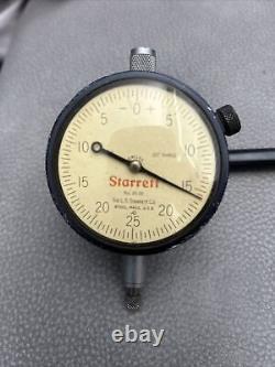 Starrett No. 25-131 Dial Indicator 0.125 Range. 0005 Resolution & Holders