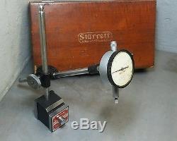 Starrett No. 25-131 dial indicator No. 657 magnetic base in wooden case