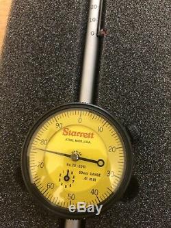 Starrett No. 25-2081 50mm Range. 01mm Metric Dial Indicator