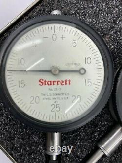 Starrett No. 253 Z Three Piece Dial Indicator Set with Case and Original Box