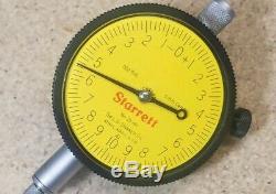 Starrett No. 253 metric dial indicator set with beautiful wooden case