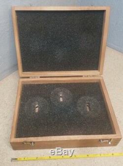 Starrett No. 253 metric dial indicator set with beautiful wooden case