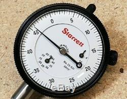 Starrett No. 253 three piece dial indicator set with case