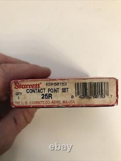 Starrett No. 25R Dial Indicator Contact Point Set With Box Nice