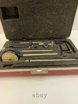 Starrett No. 645 Back Plunger Dial Indicator Set Excellent Condition