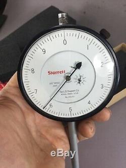 Starrett No. 656611 Large Face Dial drop indicator 6 Long. 0001 Excellent NICE