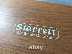 Starrett No 657 Magnetic Base & Dial Indicator 25-131 Set withWood Case NM