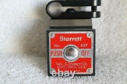 Starrett No. 657 Magnetic Base Dial Indicator Stand with Fine Adjustment Fixture