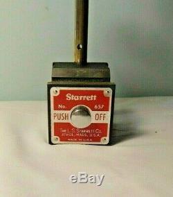 Starrett No. 657 Magnetic Base with a Starrett No. 196 Dial Indicator