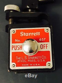 Starrett No. 657 Magnetic Flex-O-Post Indicator Holder + BONUS Dial Indicator