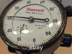 Starrett No. 657 magnetic base with No. 25-441/5 1 dial indicator with No. 672-2