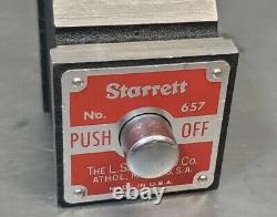 Starrett No. 657A magnetic base with Mitutoyo No. 513-118 indicator