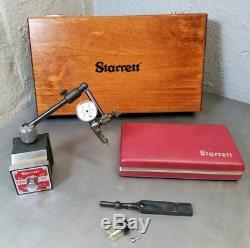 Starrett No. 657A magnetic base with No. 711 last word in a beautiful wood box