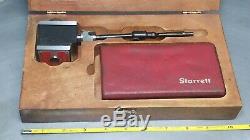Starrett No. 657A magnetic base with No. 711 last word in a wooden protective box