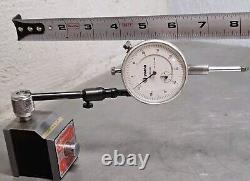 Starrett No. 657A magnetic base with a Yuasa 1 dial indicator 657