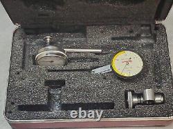 Starrett No. 657AA magnetic base with No. 196 + 709 indicators Made in U. S. A