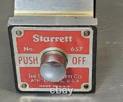Starrett No. 657AA magnetic base with a Federal 1 dial indicator