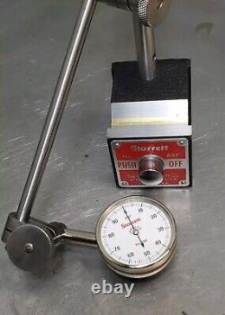 Starrett No. 657AA magnetic base with a No. 196 indicator set Made in U. S. A