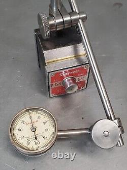 Starrett No. 657AA magnetic base with a No. 196 indicator set Made in U. S. A
