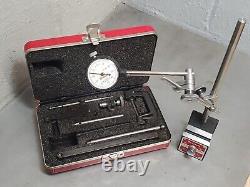 Starrett No. 657AA magnetic base with a No. 645 indicator set Made in U. S. A