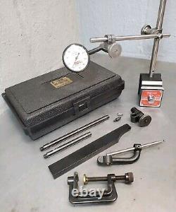 Starrett No. 657AA magnetic base with a SPI dial indicator set Made in U. S. A