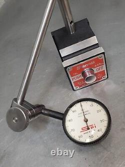 Starrett No. 657AA magnetic base with a SPI dial indicator set Made in U. S. A