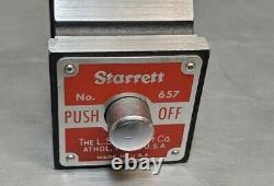 Starrett No. 657AA magnetic base with a Scherr Tumico 1 dial indicator