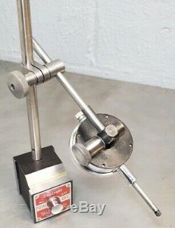 Starrett No. 657AA magnetic base with a Skilltech 1 dial indicator