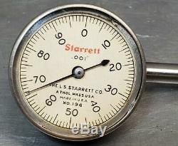 Starrett No. 657AA magnetic base with a Starrett No. 196 indicator set