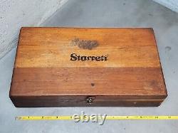 Starrett No. 657C magnetic base with No. 196 dial indicator with wooden case 657A