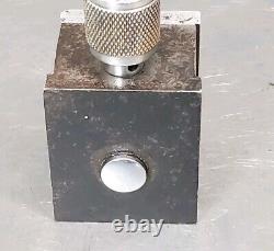 Starrett No. 657C magnetic base with Starrett No. 196 dial indicator 657A