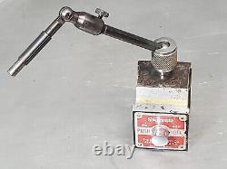 Starrett No. 657C magnetic base with Starrett No. 196 dial indicator 657A