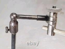 Starrett No. 657C magnetic base with Starrett No. 196 dial indicator 657A