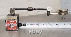 Starrett No. 657C magnetic base with Starrett No. 196 dial indicator 657A