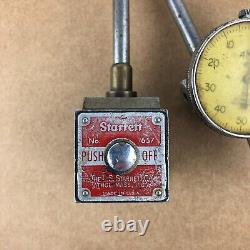 Starrett No. 657D Magnetic Base USA with Ames 201 Dial Indicator. 001 Machinist