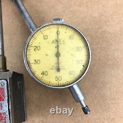 Starrett No. 657D Magnetic Base USA with Ames 201 Dial Indicator. 001 Machinist