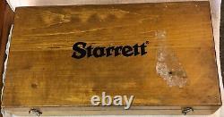 Starrett No. 657D magnetic base with No. 25-131 dial indicator wooden case