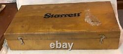 Starrett No. 657D magnetic base with No. 25-131 dial indicator wooden case